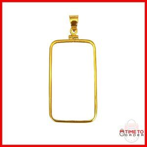 14k Gold Filled Bezel Frame for 1oz Gold Bars, Screw Top Mount